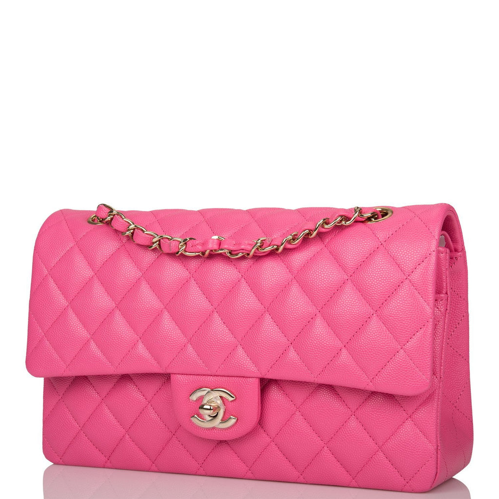 Chanel Pink Quilted Caviar Medium ...